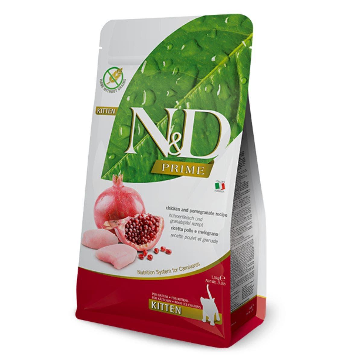 N&D Prime Chicken & Pomegranate Grain Free Kitten Cat Dry Food
