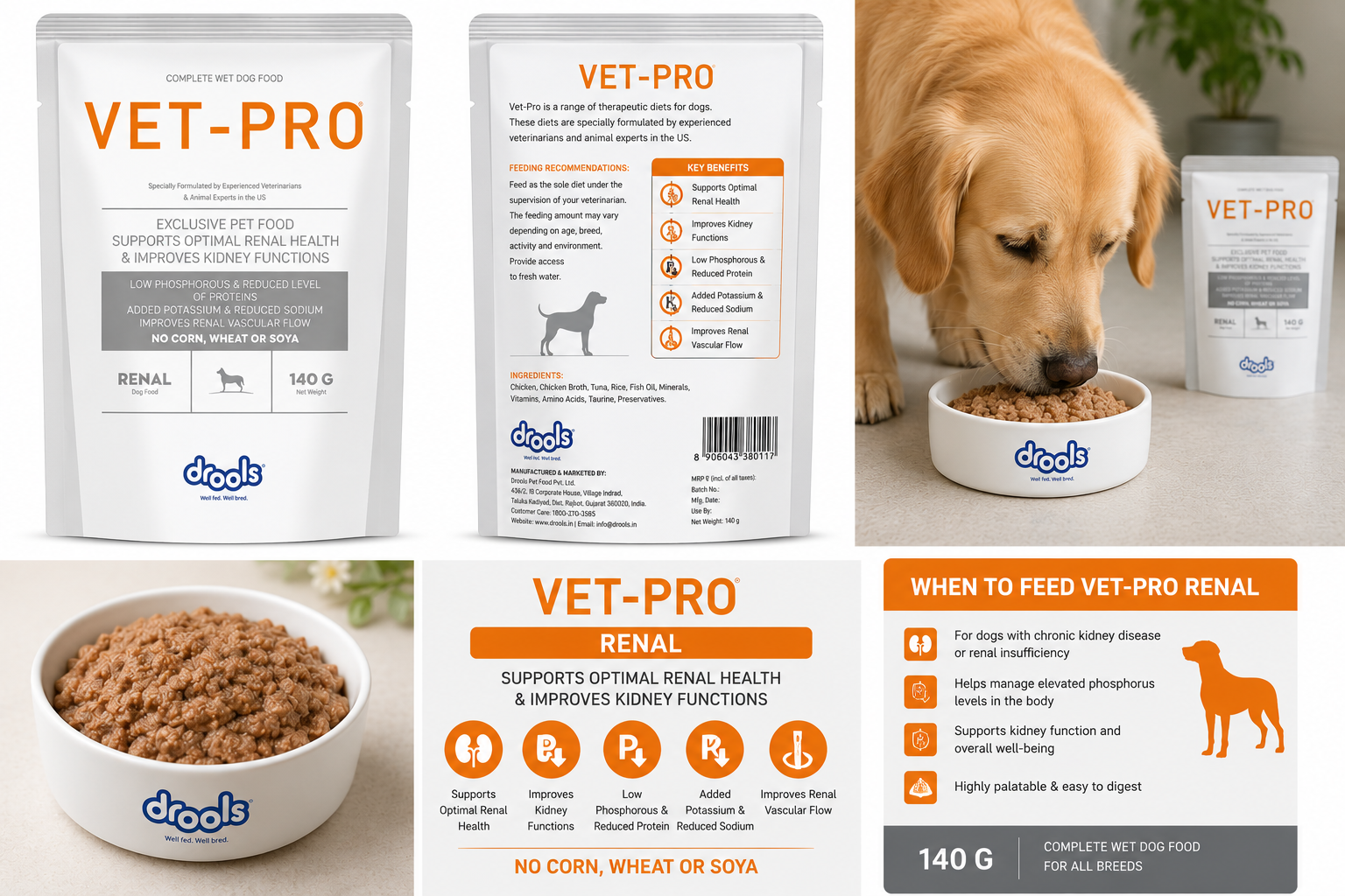 Drools VET PRO Renal Adult Wet Food for Dogs